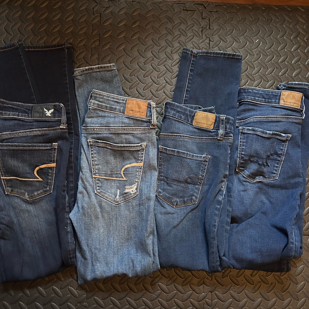 American Eagle Outfitters Womens Skinny Jeans - Assorted Blue Denim Washes
